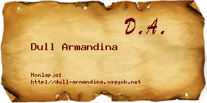 Dull Armandina névjegykártya